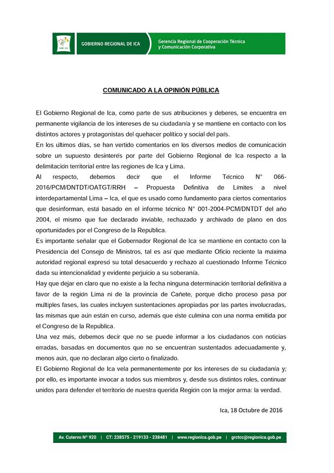 comunicado